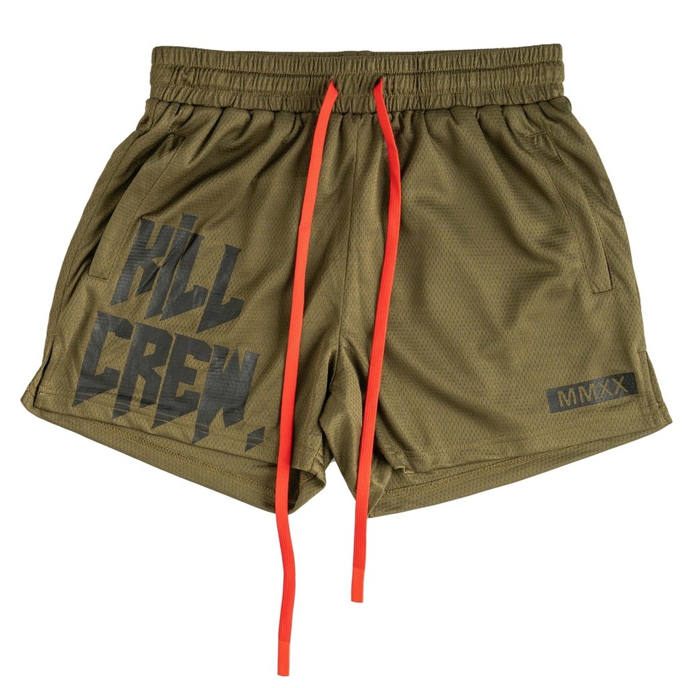 Kill Crew Olive Athletic Shorts with Red String 4XL